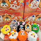 baby three-plush 2 generation zipper bag