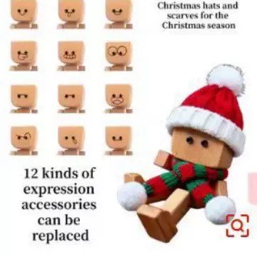 Car-mounted leg-shaking wooden figure