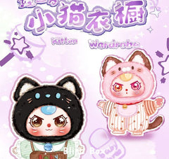 Baby Three-Cat Wardrobe Plush Toy